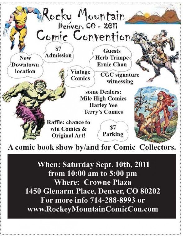 Rocky Mountain Comic Convention flyer