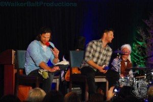 Jared Padalecki and Jensen Ackles share a laugh at DCcon.