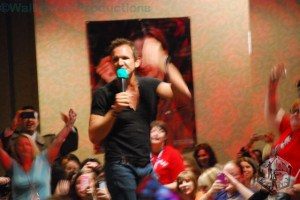 Sebastian Roche working the crowd at DCcon.