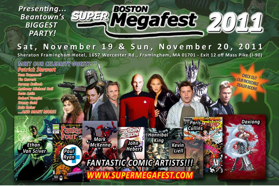 Boston Super MegaFest to Feature Patrick Stewart, Sean Astin, and More at November 2011 Convention