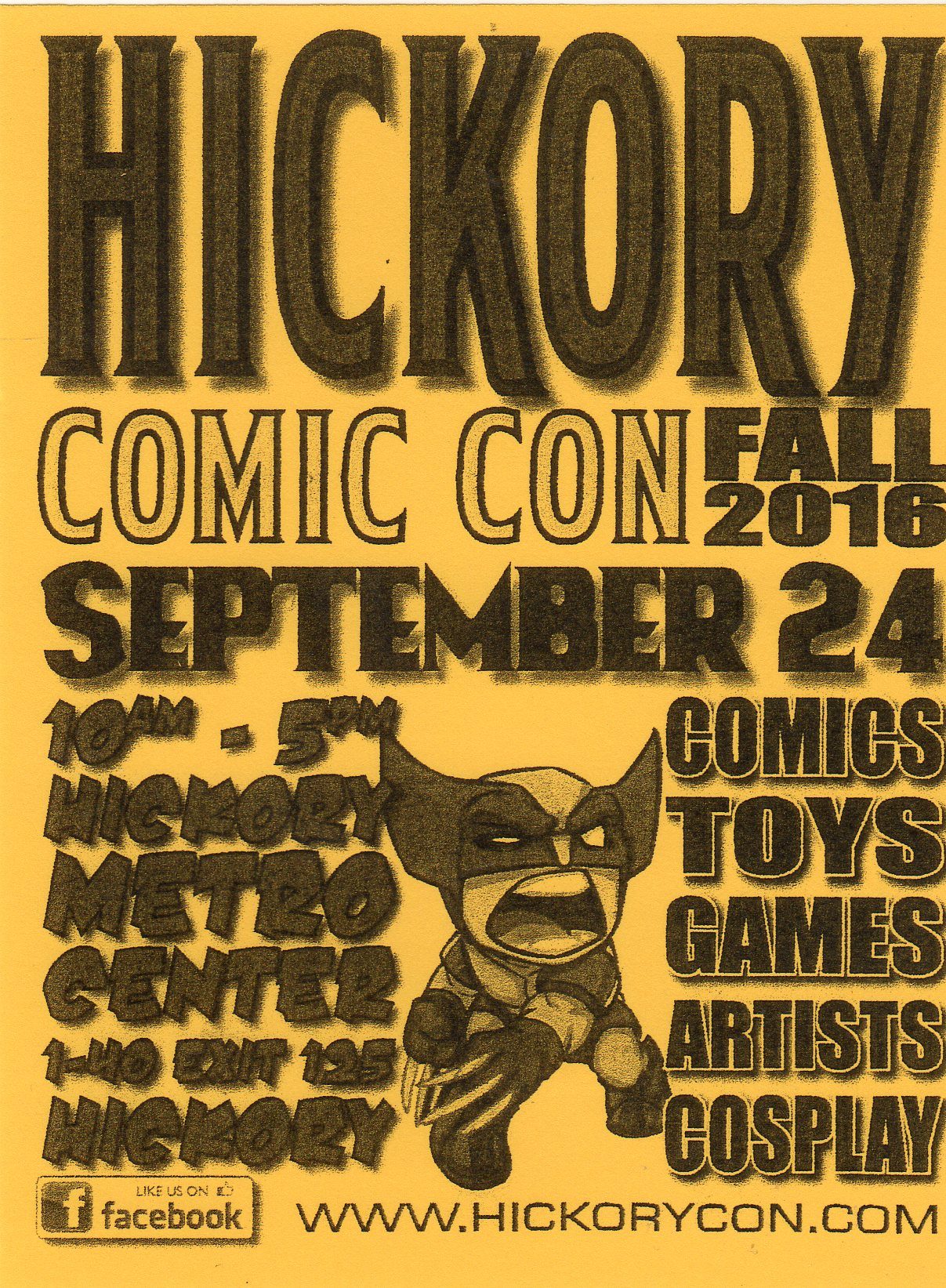 Hickory Comic Con (September 2016) Convention Scene